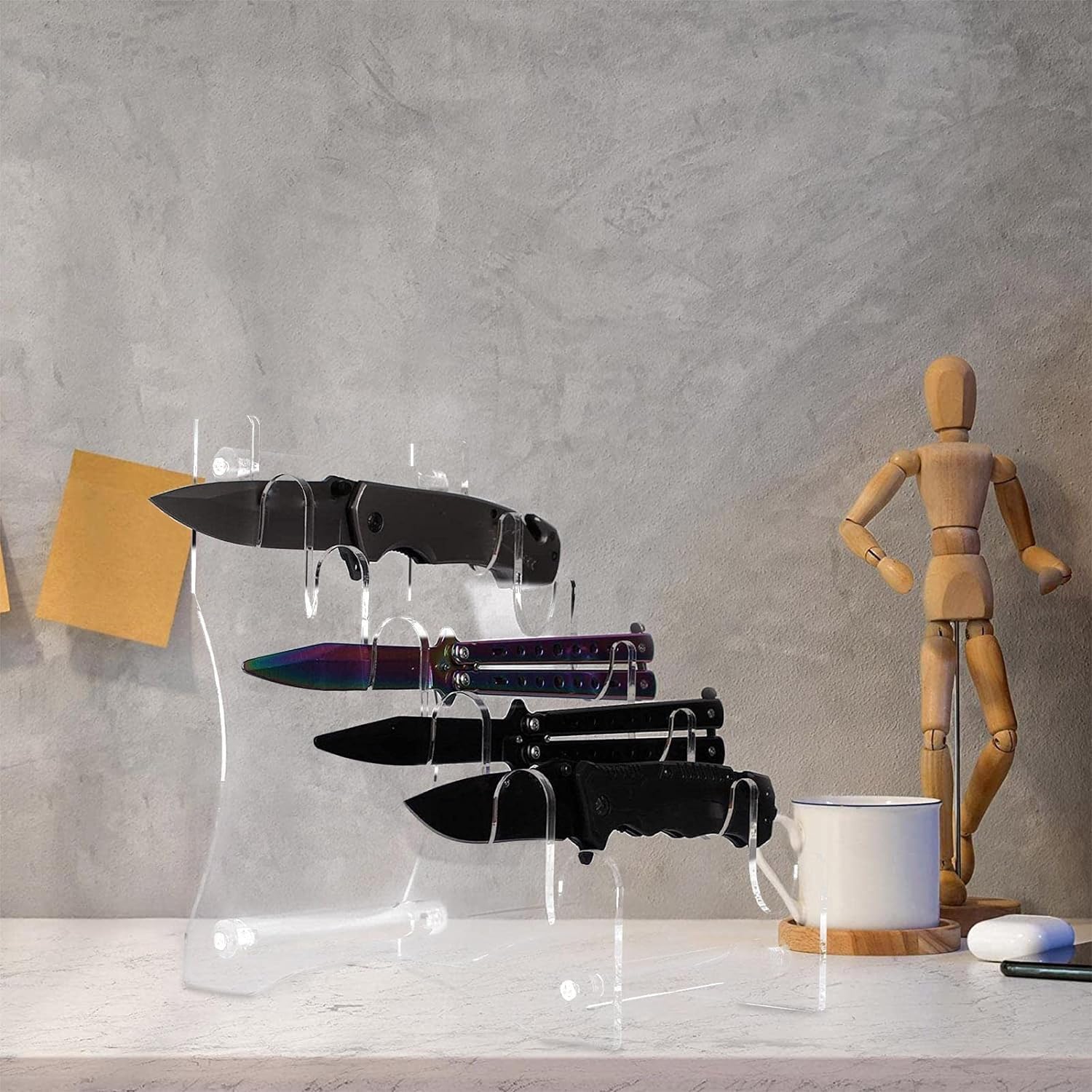 WANLIAN diseno limpio muestra tu coleccion de cuchillos con elegancia.