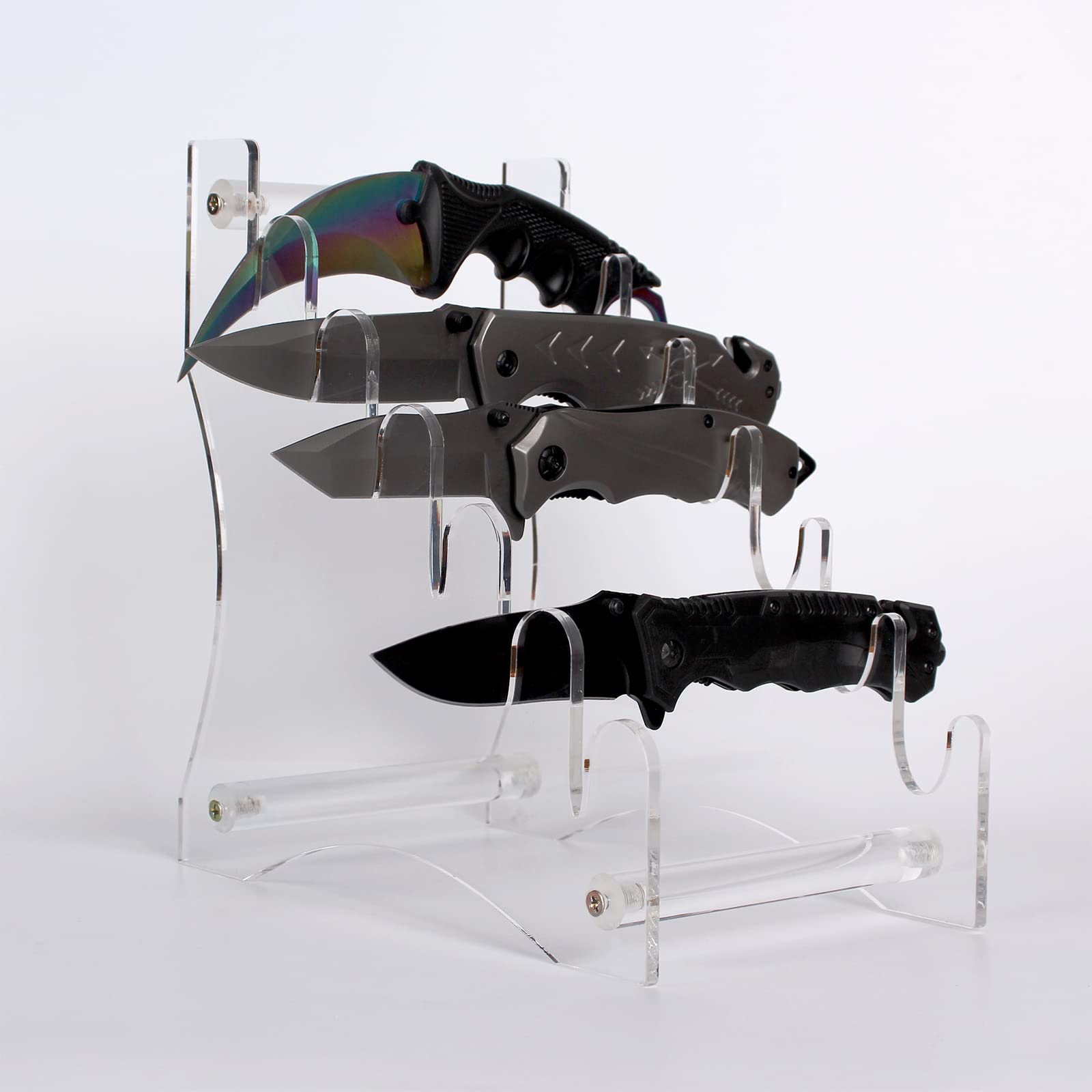 WANLIAN exhibicion de cuchillos en mesa, facilita acceso visual a la colección.