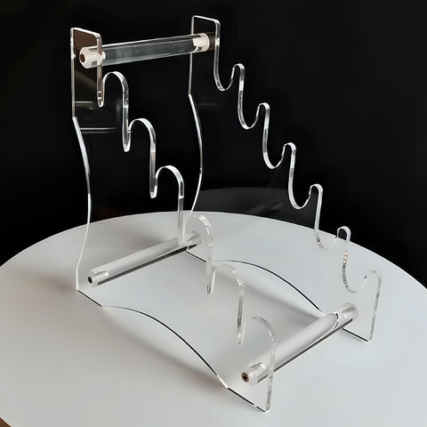 WANLIAN expositor coleccion cuchillos, diseño compacto para vitrina o mesa.