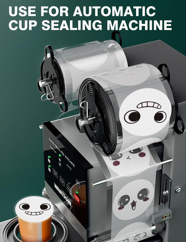WantJoin película de sellado, 125 mm de largo y 130 mm de ancho para tazas.