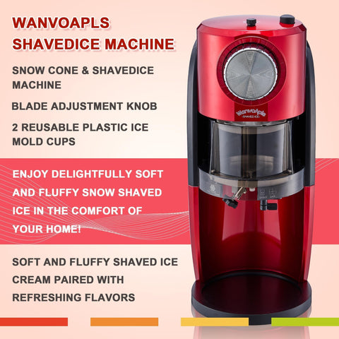 Wanvoapls cuchillas acero inoxidable, precisión para nieve fina y postres consistentes.