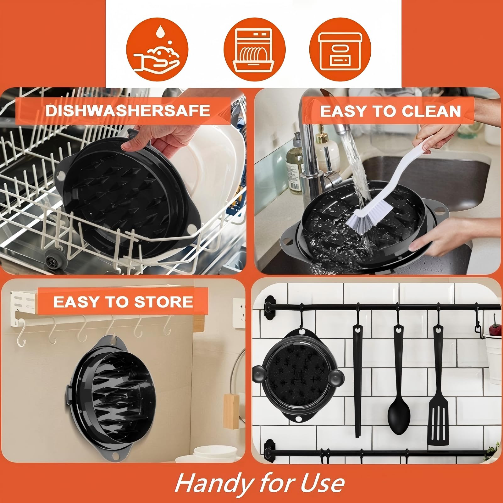 WAOGE deshilachador placa removible para verter la carne rápidamente.