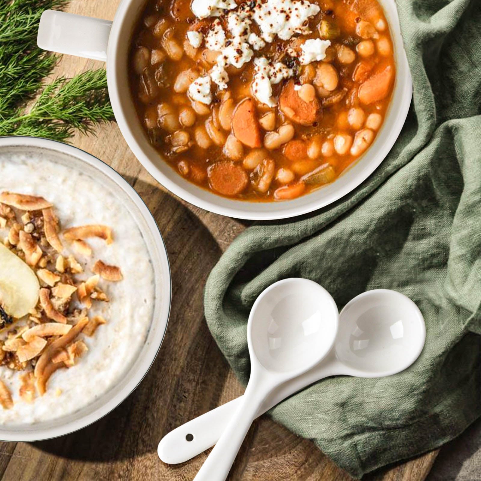 Wareland juego de 2 tazones ceramicos para ramen o cereal, almacenamiento práctico.