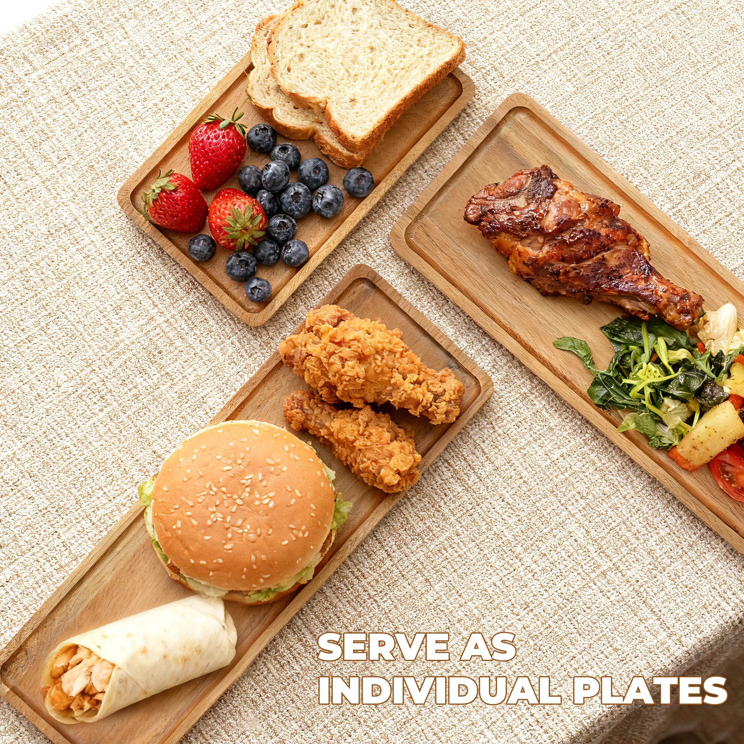 Bandejas removibles Warmkey para degustaciones variadas en reuniones.