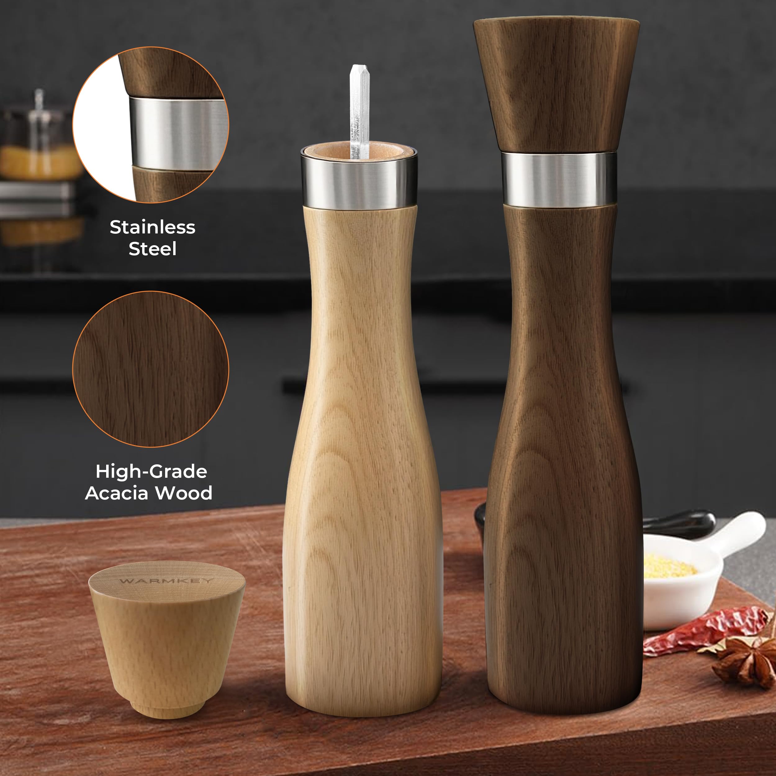 Conjunto WARMKEY en mesa, estilo natural y decoración funcional.