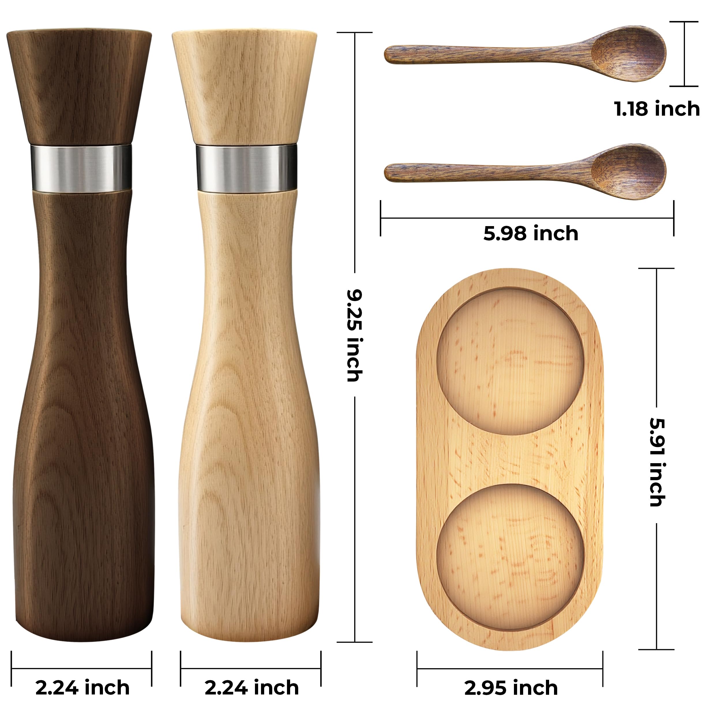 Base antideslizante de los molinillos WARMKEY en madera de haya.