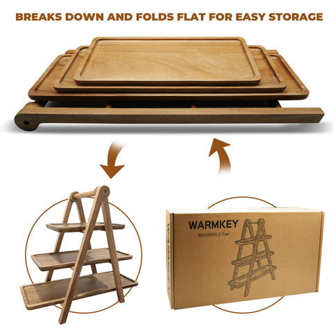 Diseño rústico de Warmkey en acacia para mesas temáticas.
