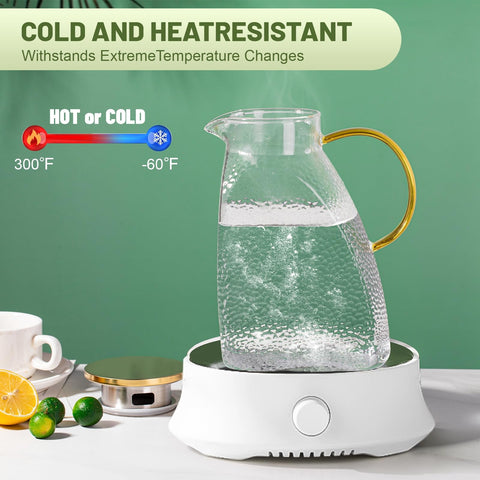 WARMSIMPLE Jarra resiste frío y calor, adecuada para bebidas variadas.