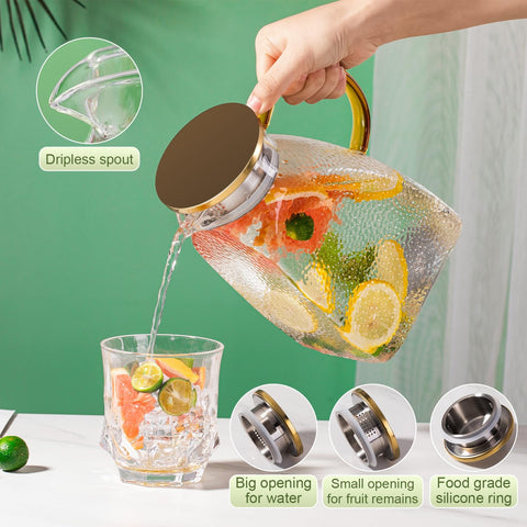 WARMSIMPLE Jarra de borosilicato sin plomo, diseñada para uso diario.