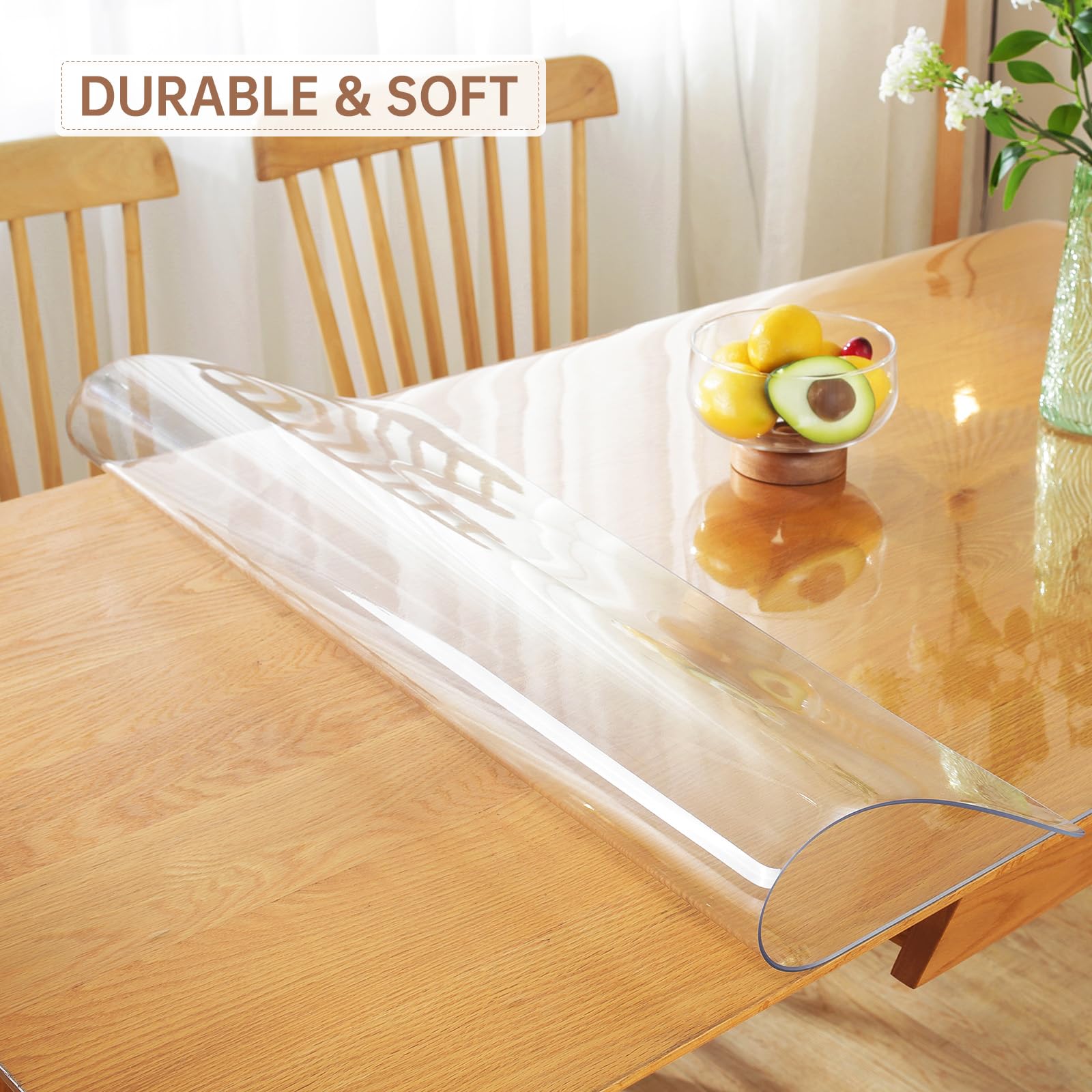 Warmstar protector mesa 2mm transparente, resistente y apto para contacto con alimentos