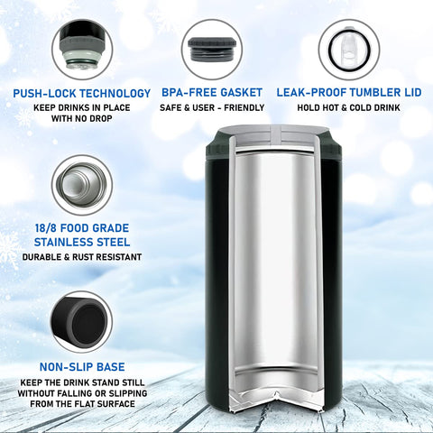 Capacidad de 16 onzas en el Wassmin Delfín Tumbler para latas y botellas