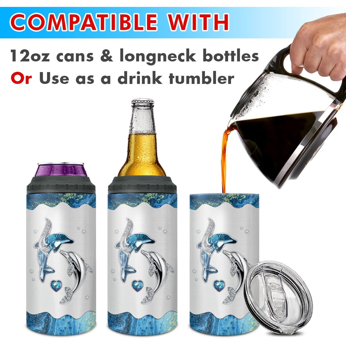 Uso al aire libre: Wassmin Delfín Tumbler ideal para fiestas