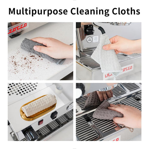 Watchget Barista Micro Cloth con gancho para colgar cerca de la máquina.