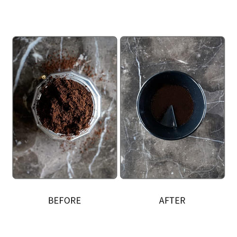 watchget diseño negro elegante que complementa la moka pot.