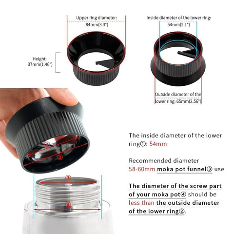 watchget distribuidor de café 360 grados para distribución uniforme.