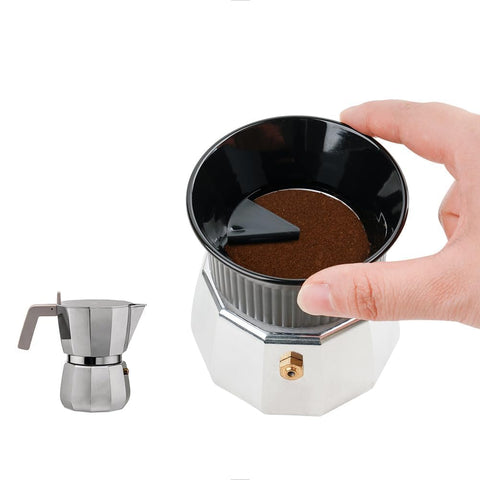 watchget embudo de dosificación para moka pot 54mm, llenado preciso.