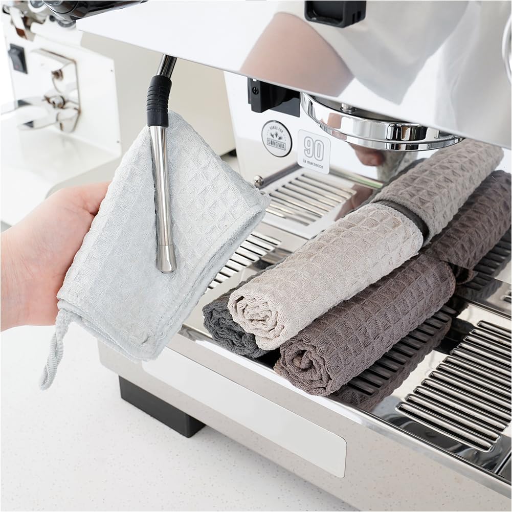 Watchget paños barista microfibra, absorbentes y suaves para limpiar espresso.