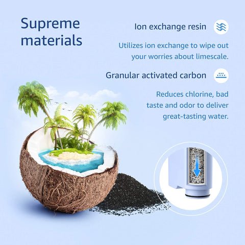 Waterdrop carbón activado de coco para sabor más puro