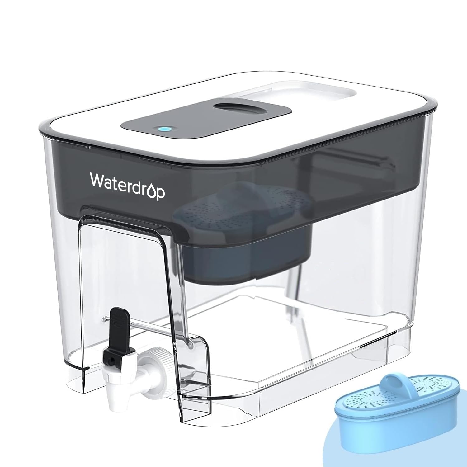 Waterdrop Dispensador alcalino, 40 tazas, ideal para uso diario.