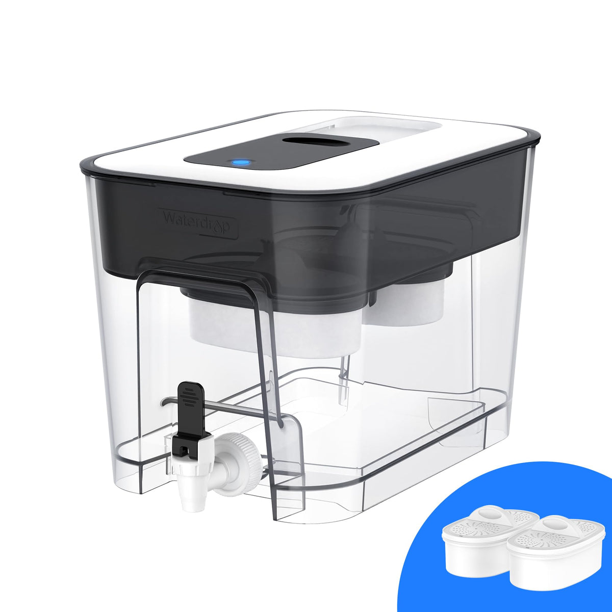 Waterdrop dispensador filtrado 40 tazas con doble filtro para mayor frescura en casa.
