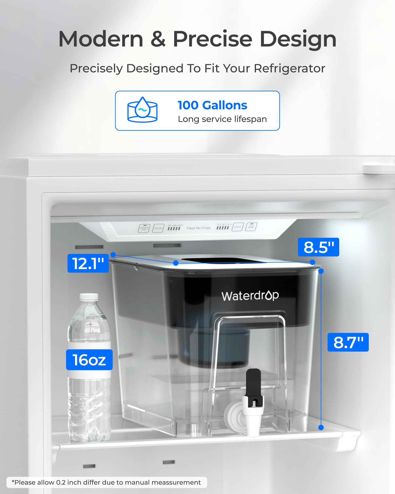 Waterdrop Dispenser de material alimentario sin BPA para seguridad.
