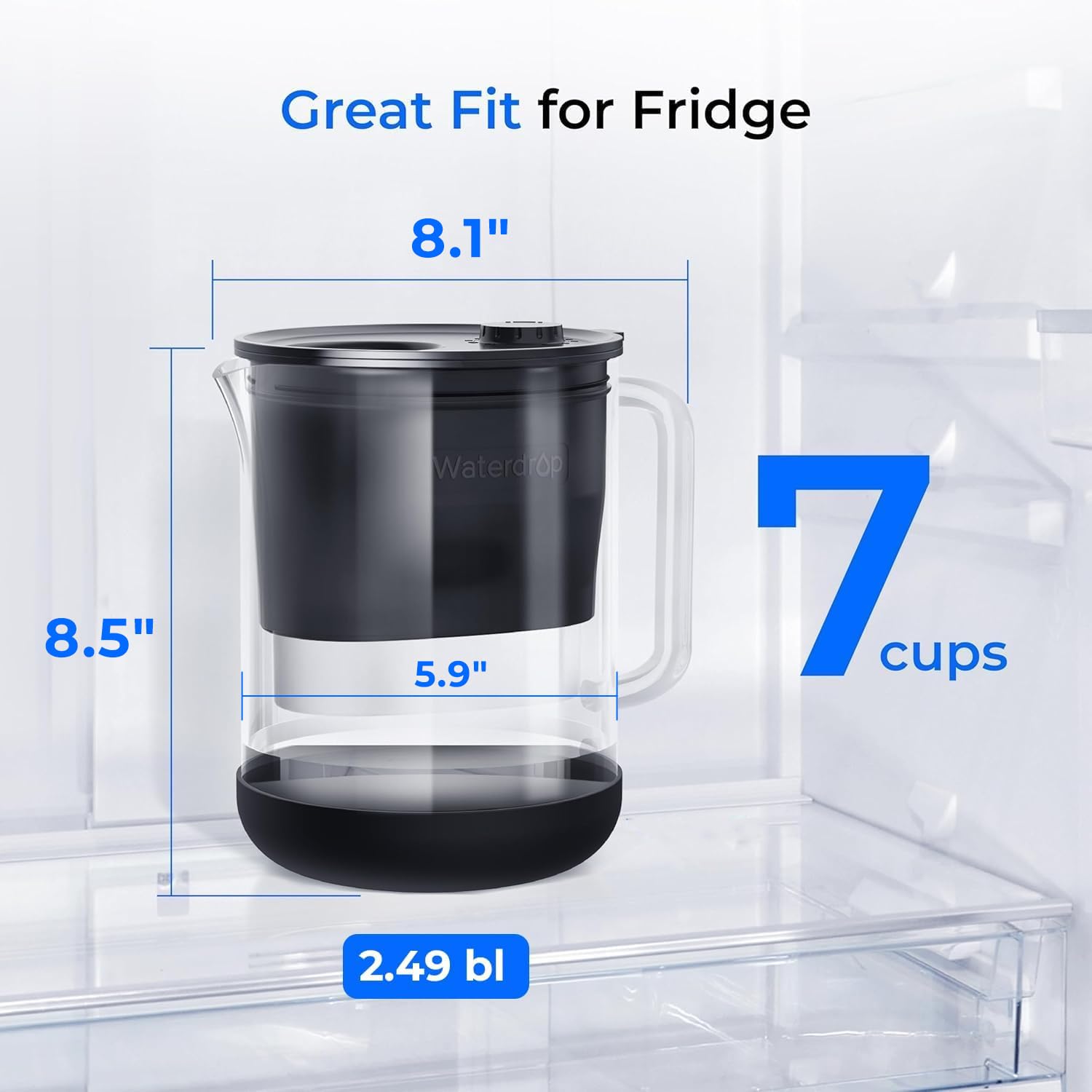 Waterdrop mantiene filtración hasta 100 galones para uso prolongado