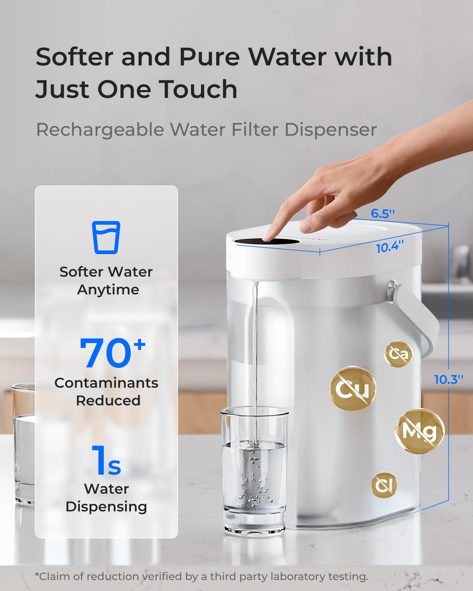 Waterdrop filtración 5 etapas reduce 70+ contaminantes para agua más limpia.