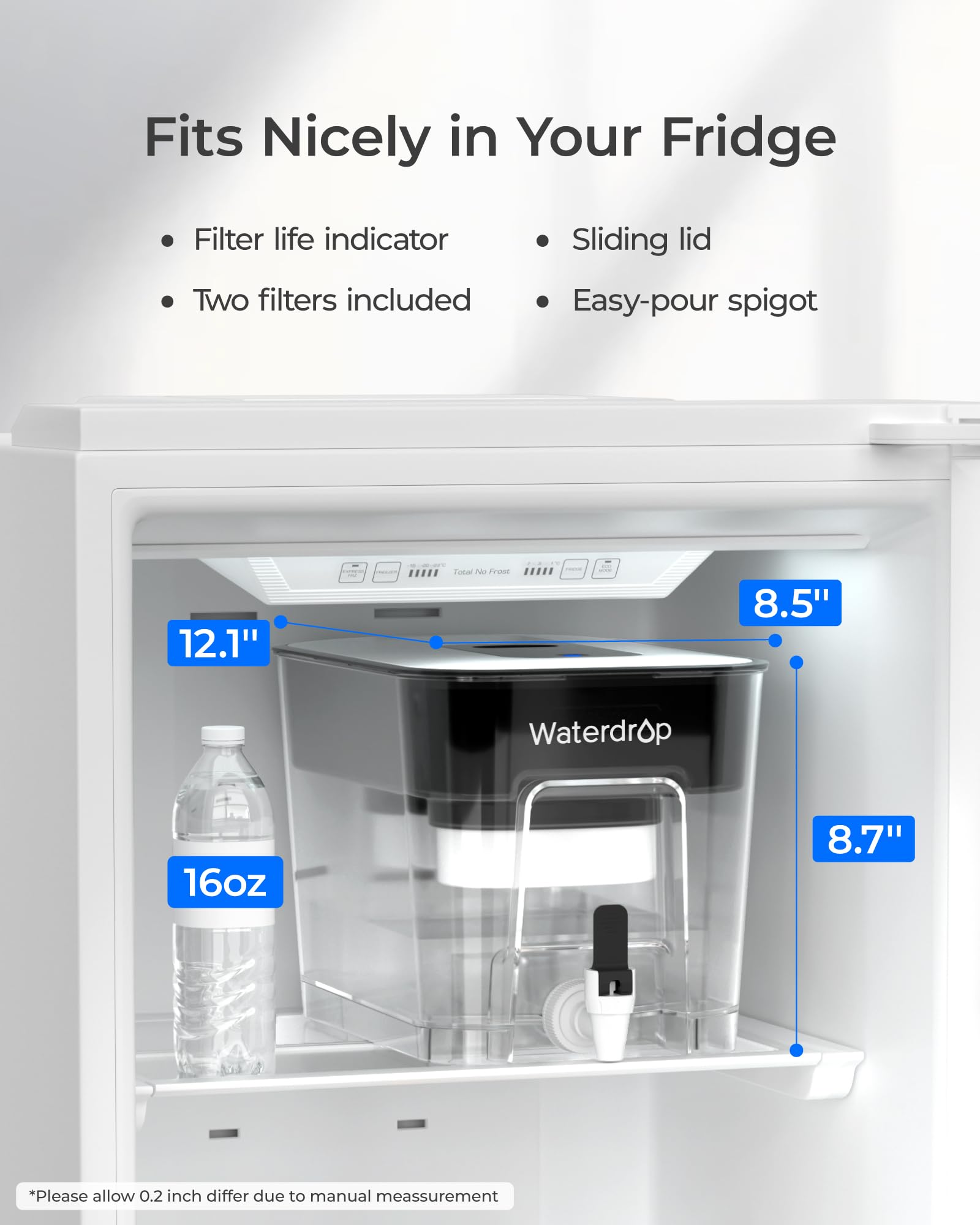 Waterdrop flujo rápido 8x para filtración eficiente de agua en minutos.