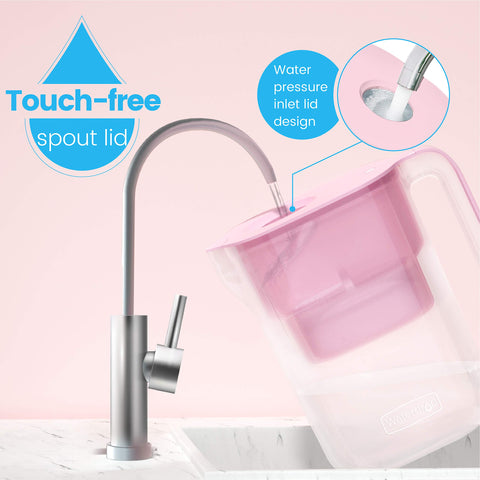 Waterdrop Indicador de filtro integrado, alerta para reemplazo y agua fresca.