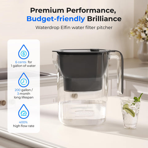 Waterdrop interior filtro activado carbón para filtrado eficiente del agua
