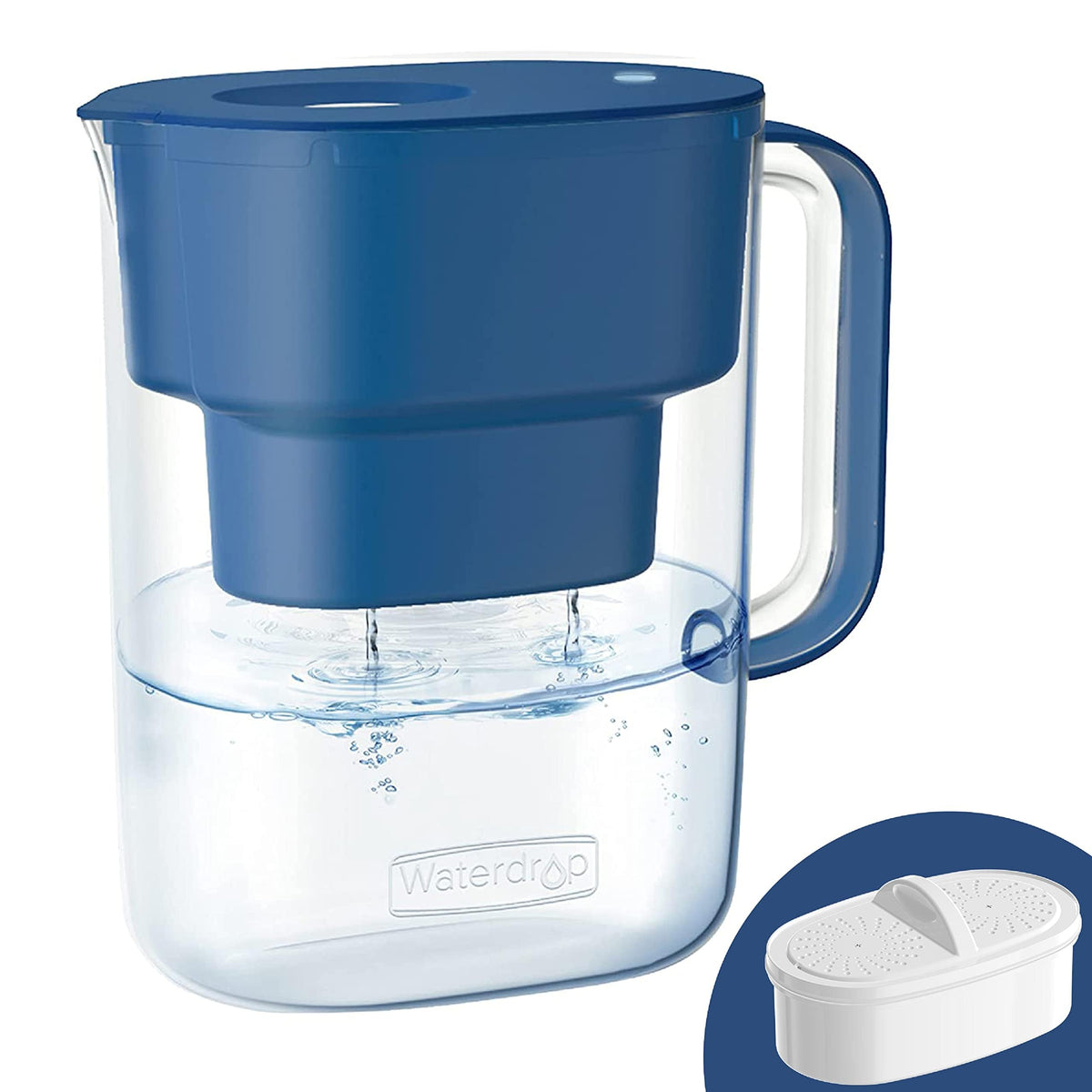 Waterdrop jarra filtradora con capacidad de 200 galones para uso diario.