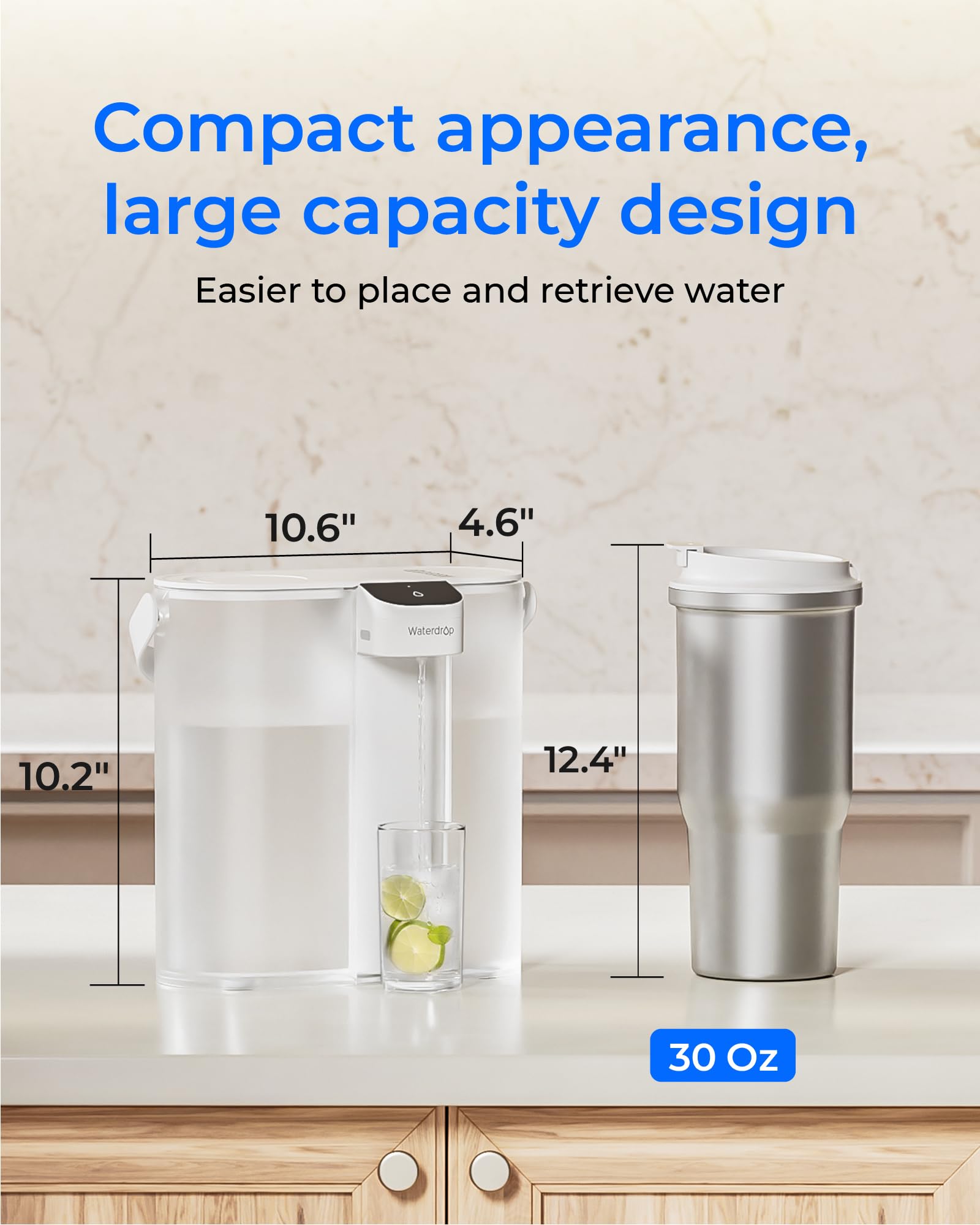 Uso en cocina con agua filtrada al instante