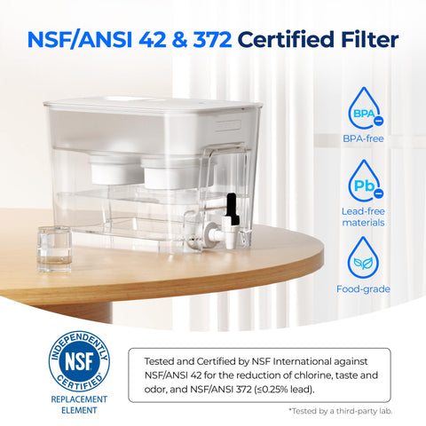 Waterdrop materiales seguros: libre de plomo y BPA para tu salud.