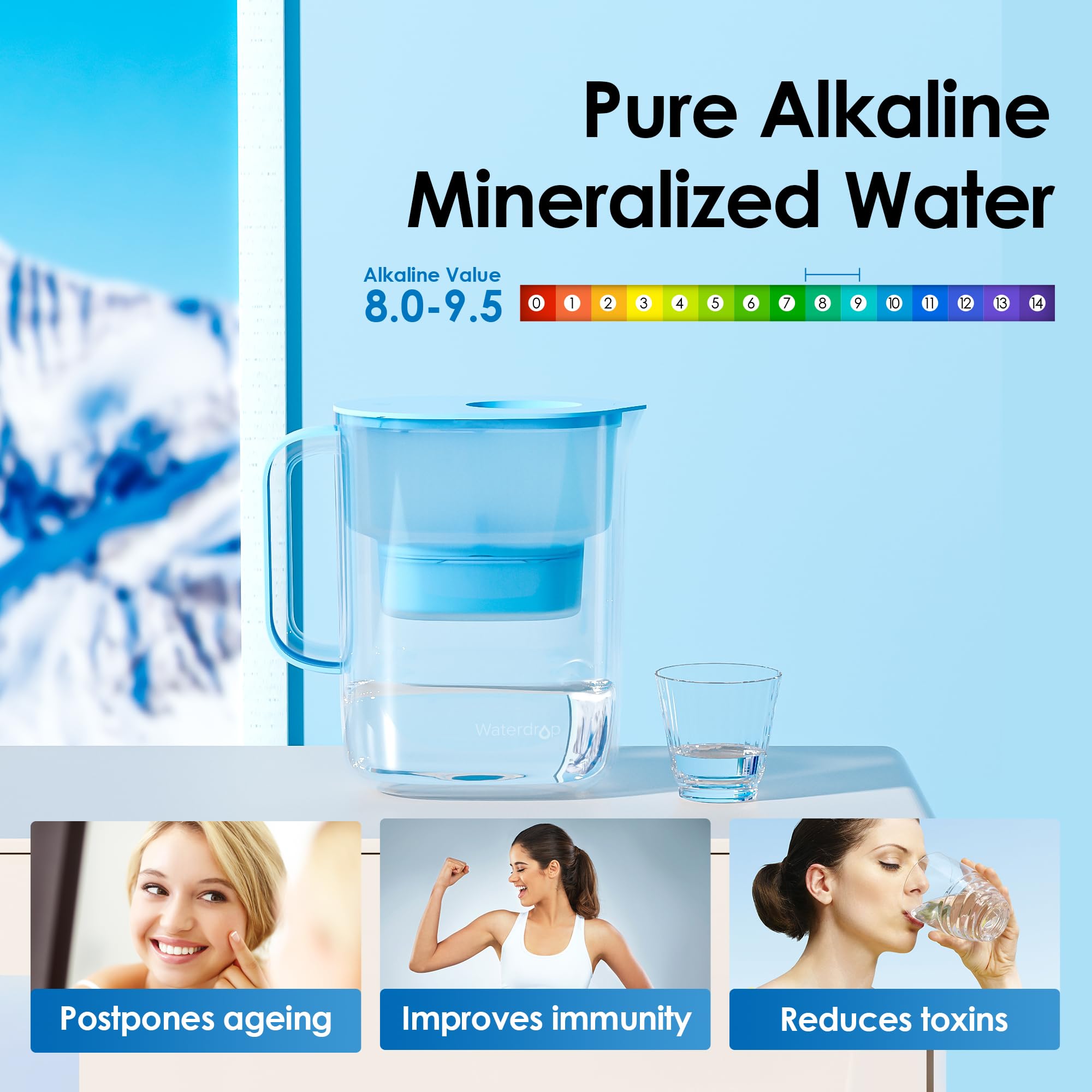 Waterdrop, mineralización con zinc y calcio, aporta minerales al agua