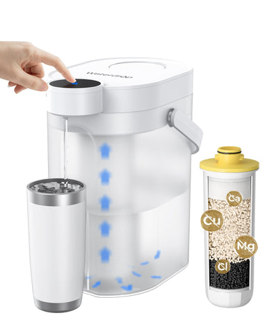 Waterdrop recargable dispenser filtración 5 etapas con capacidad de 15 tazas para agua fresca.