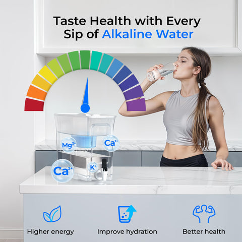 Waterdrop Slim mostrando filtración de 6 etapas para agua más limpia.