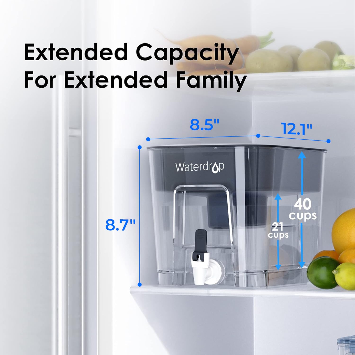 Waterdrop tapa deslizante que mantiene limpio el llenado y oculta olores