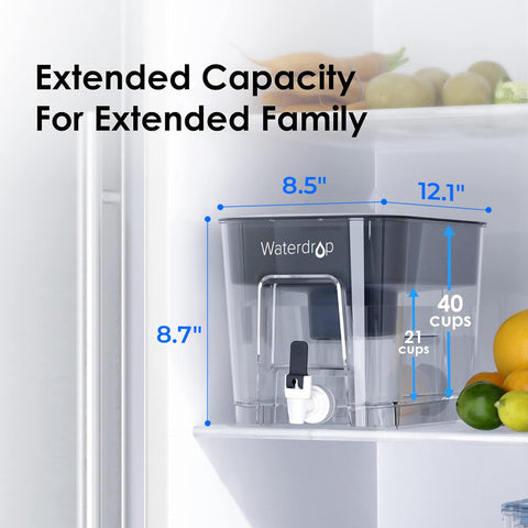 Waterdrop tapa deslizante que mantiene limpio el llenado y oculta olores