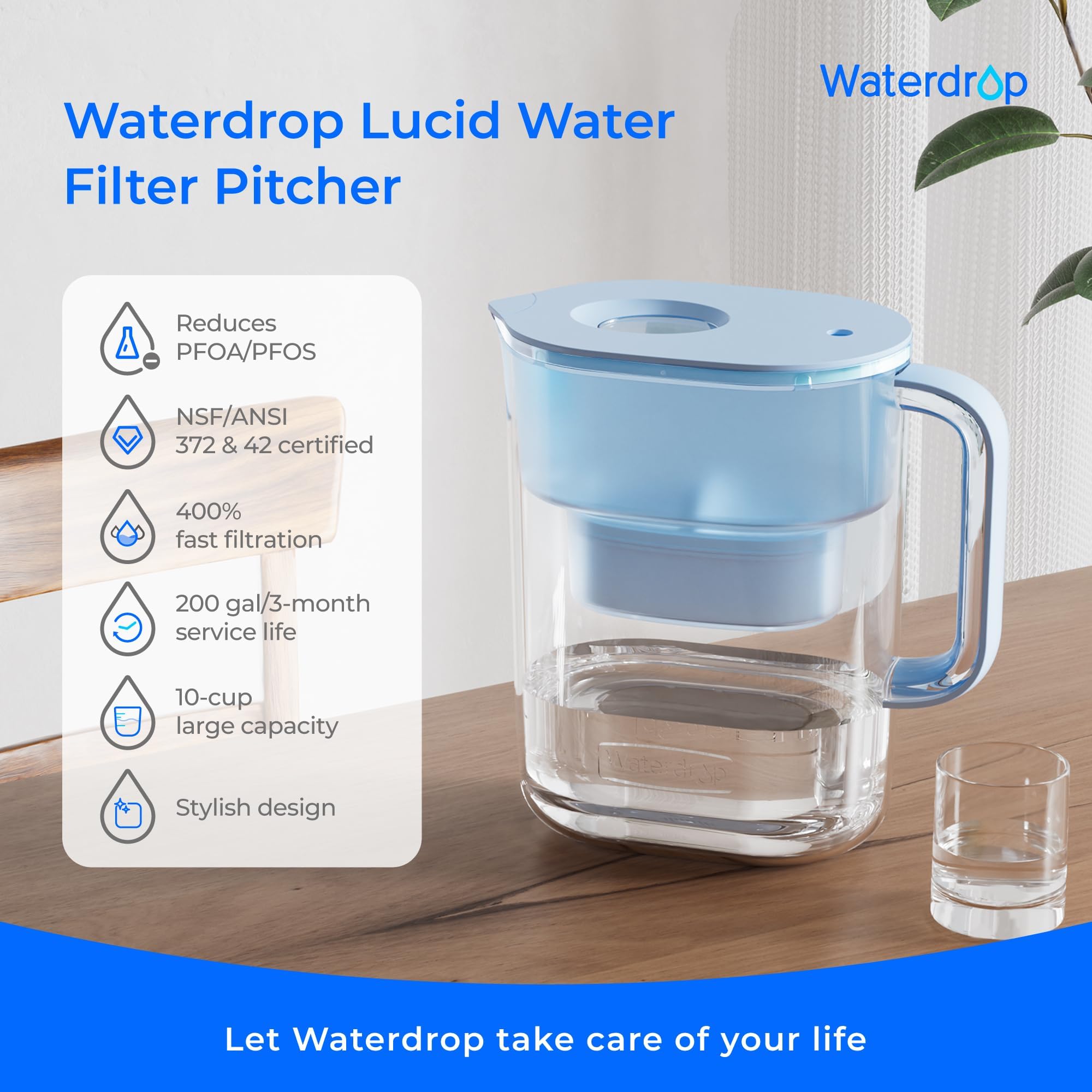 Waterdrop tapa sin tacto filtración para mayor higiene en la cocina