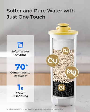 Waterdrop WD-EWFLY reduce más de 70 contaminantes para agua más fresca.