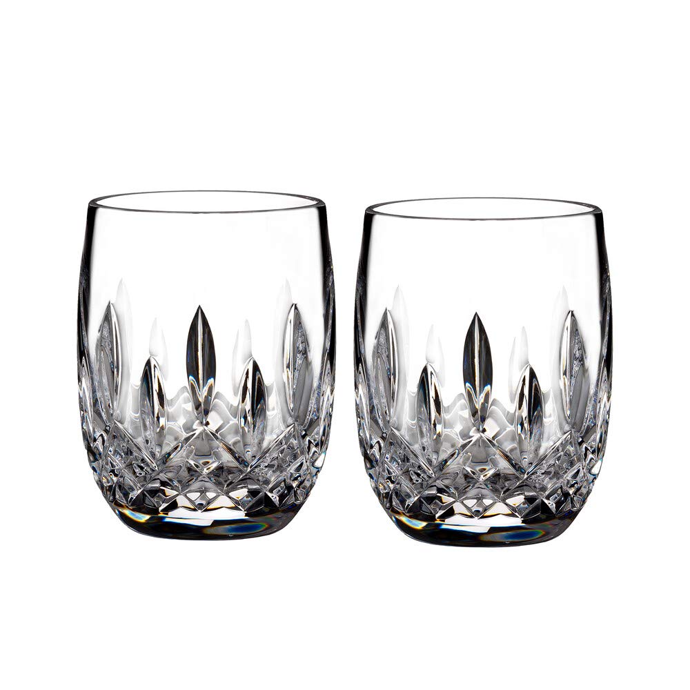 Waterford Connoisseur Lismore Tumbler redondeado, pareja, ideal para degustar whisky y apreciar color.