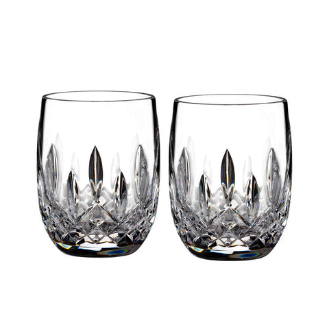 Waterford Connoisseur Lismore Tumbler redondeado, pareja, ideal para degustar whisky y apreciar color.