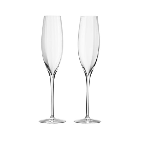 Copa Waterford Elegance Optic para champán, realza las burbujas.