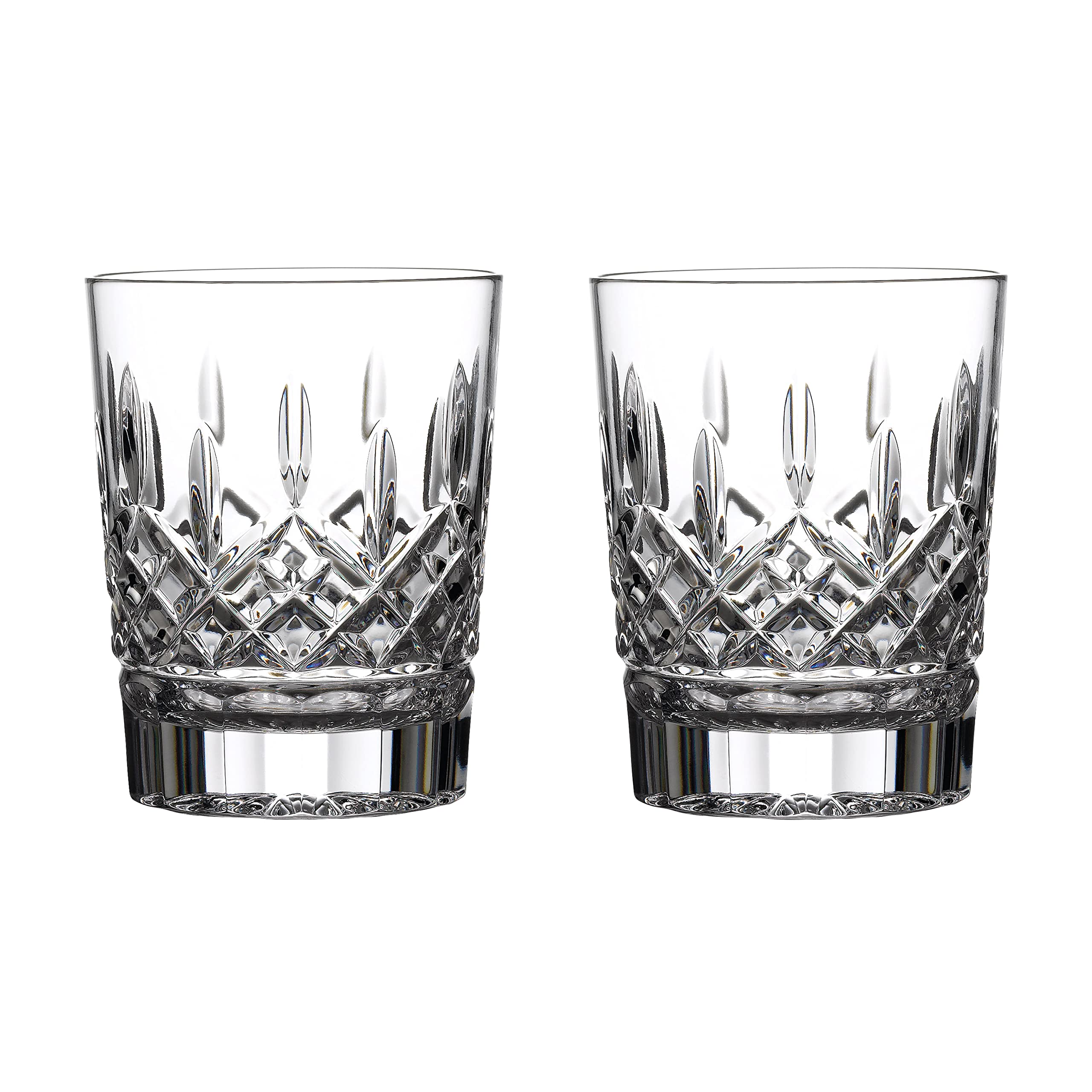 Waterford Lismore: conjunto de 2 vasos dobles, ideales para whisky en las rocas.