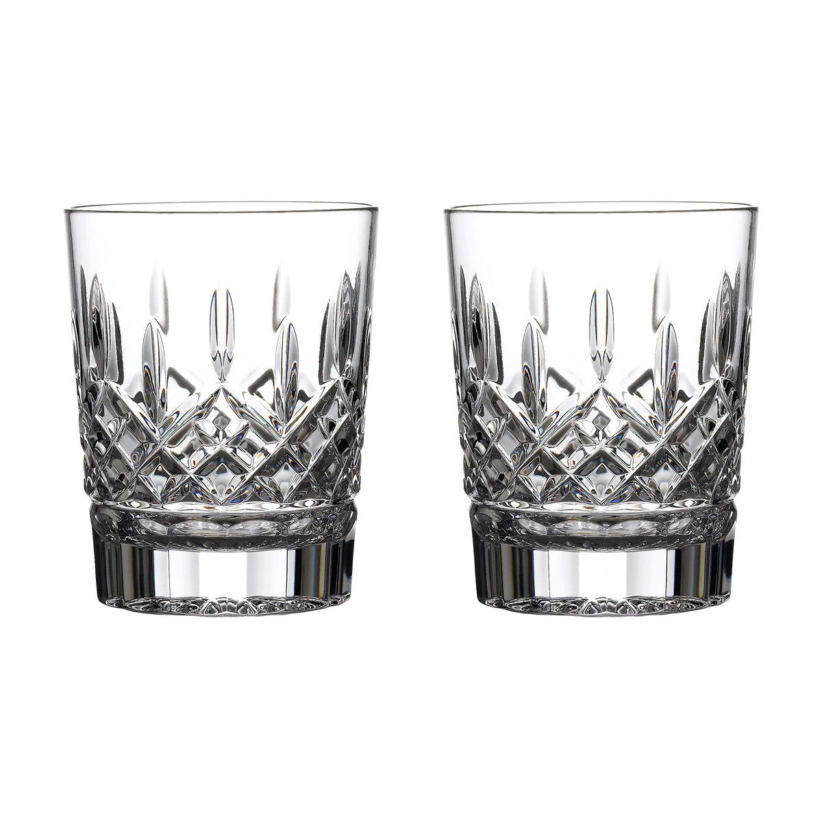 Waterford Lismore: conjunto de 2 vasos dobles, ideales para whisky en las rocas.