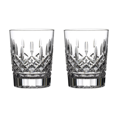Waterford Lismore: conjunto de 2 vasos dobles, ideales para whisky en las rocas.