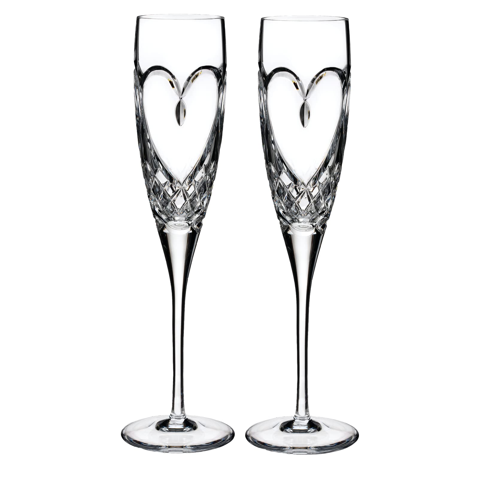 Copa de brindis Waterford Love True Love con tallo pulido, ideal para brindis memorables.