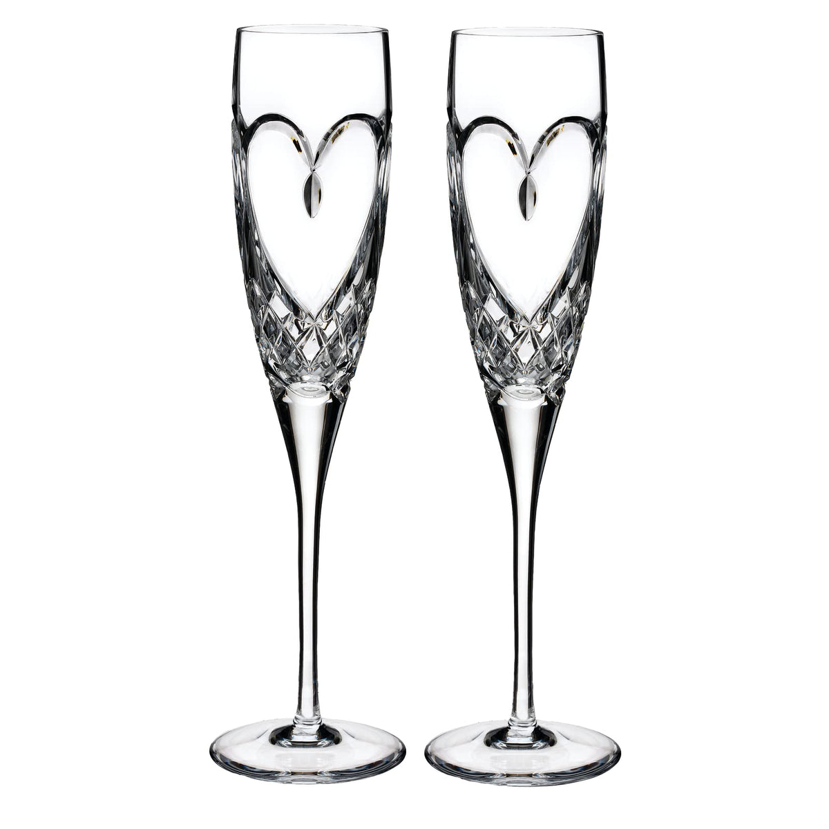 Copa de brindis Waterford Love True Love con tallo pulido, ideal para brindis memorables.
