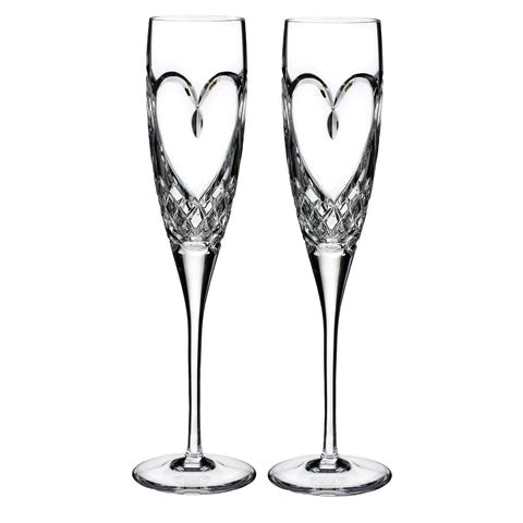 Copa de brindis Waterford Love True Love con tallo pulido, ideal para brindis memorables.