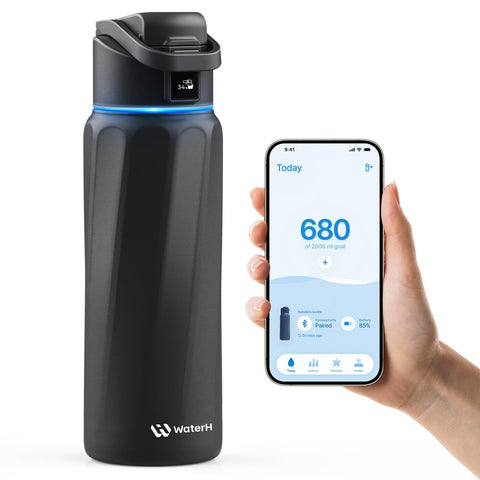 WaterH BOOST botella de boca ancha en acero inoxidable para rellenar con hielo